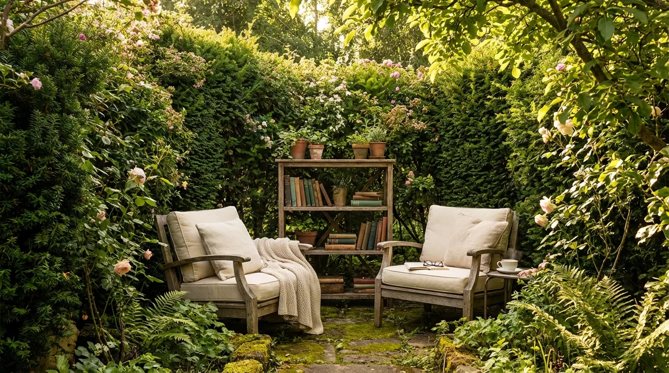 Wooden Deck Nook With Cushions